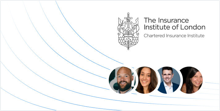 The Insurance Institue of London coat of arms, with 4 member images