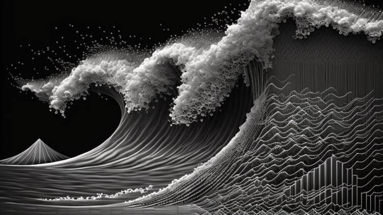 Large grey waves